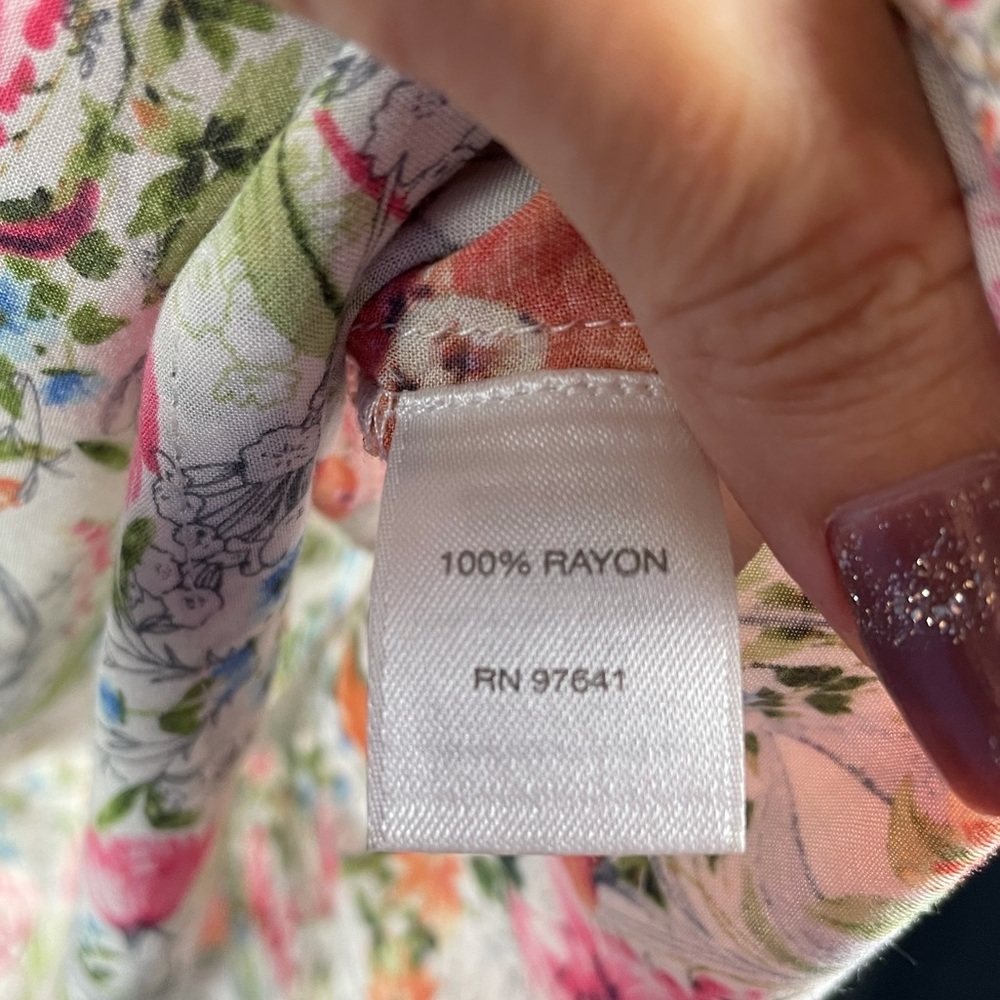 J Jill floral rayon top - Picture 5 of 7